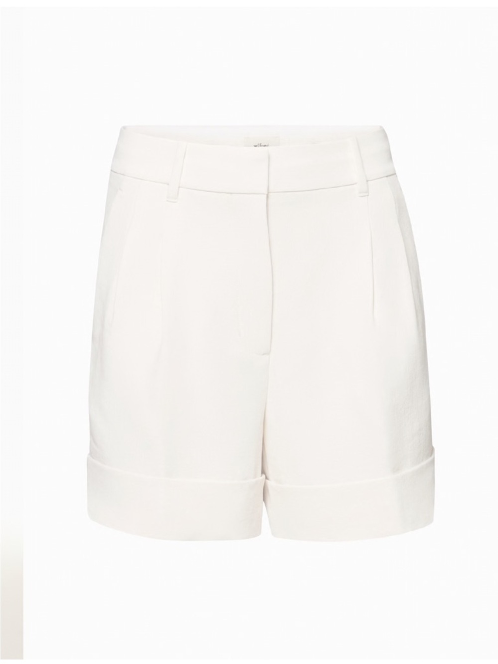 Wilfred High Waist Pleated Linen-Blend Shorts in Off-White - Picture 8 of 8